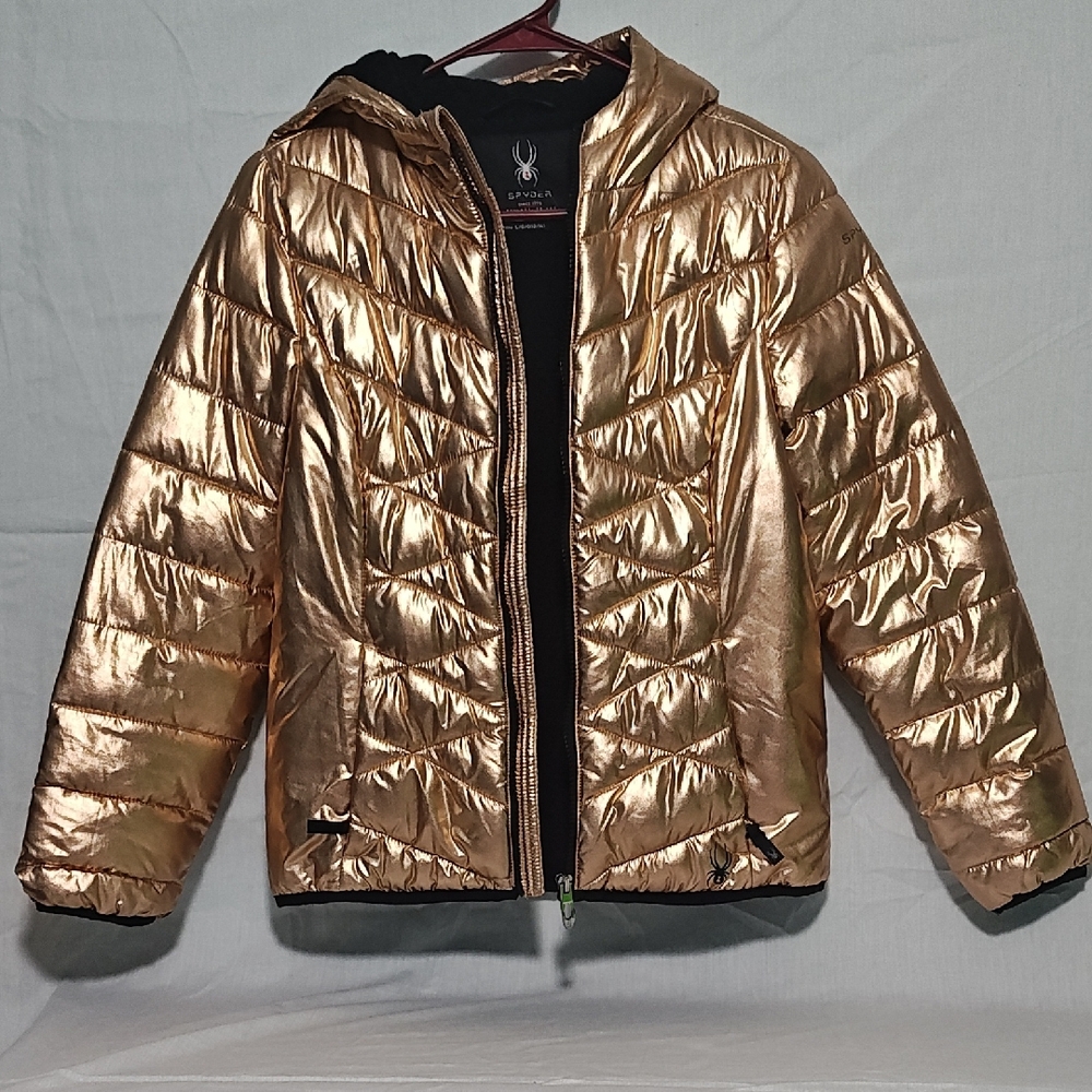Spyder Metallic Gold Hooded Jacket